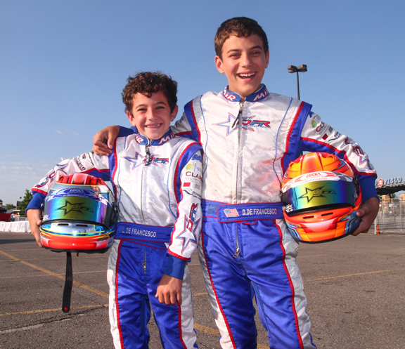 Devlin DeFrancesco (right) with his brother Lachlan (left) in (2012)