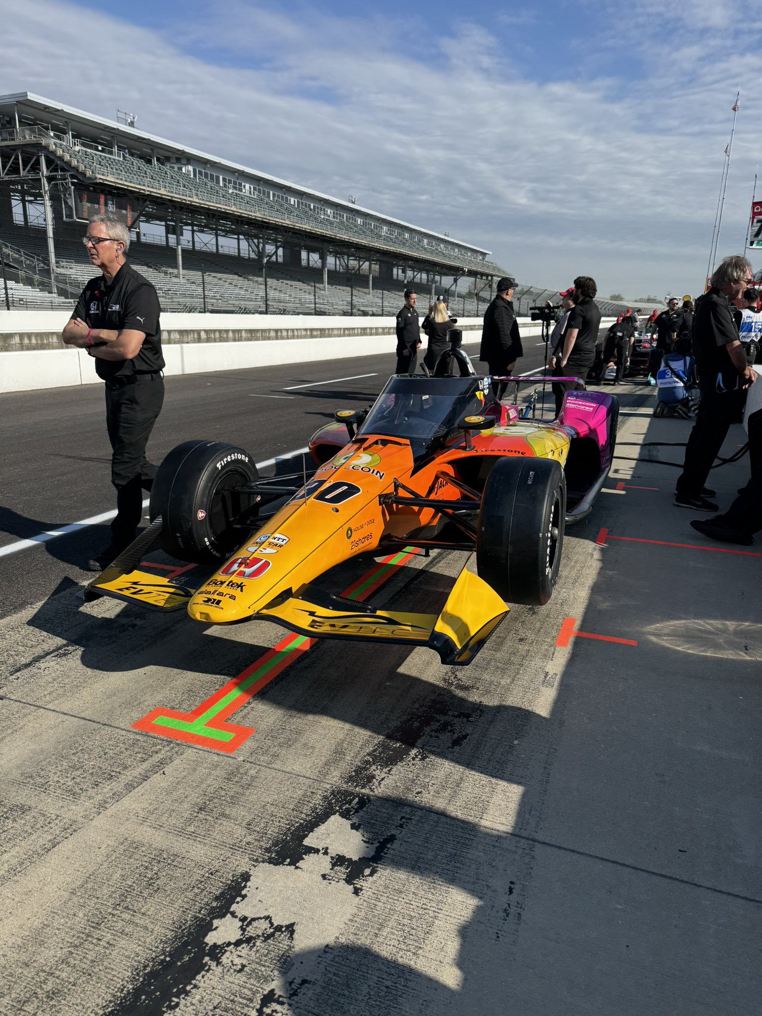 Dogecoin IndyCar at the IndyCar Open Test